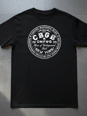 CBGB Vintage Style Graphic T-Shirt | Classic Punk Rock NYC Band Tee